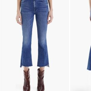 Mother inside her step fray wish on a star Stylish Blue Denim Jeans